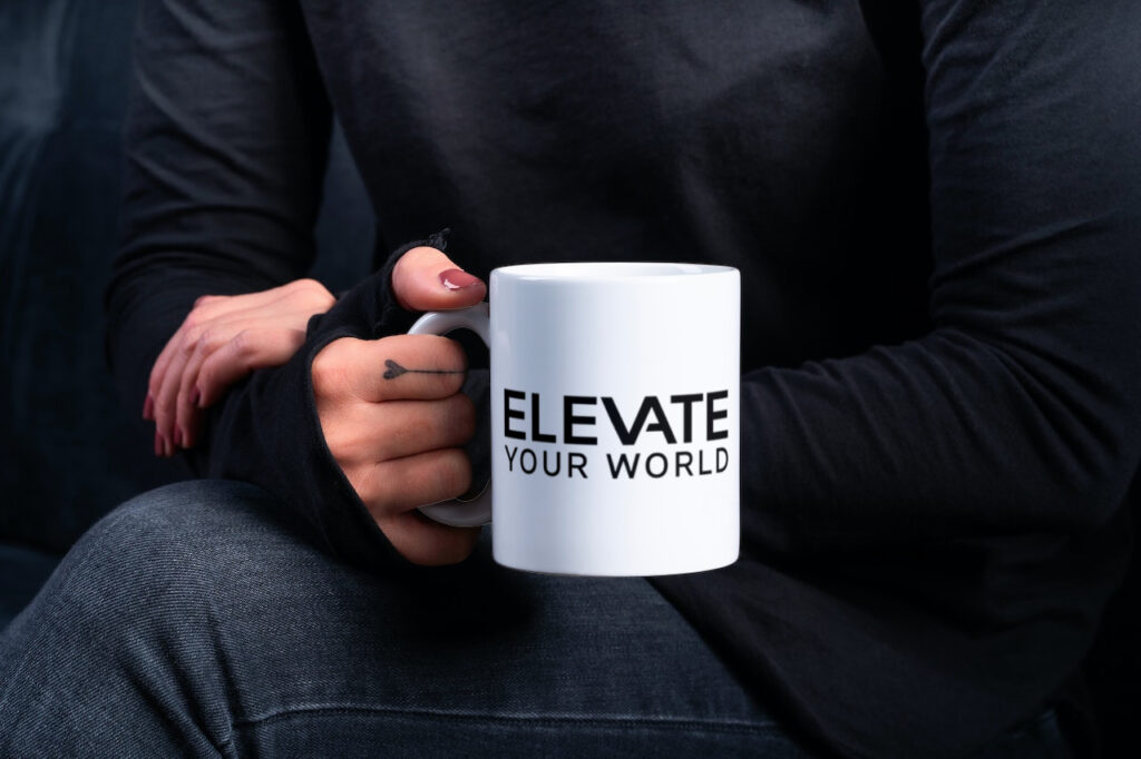 elevate your world mug