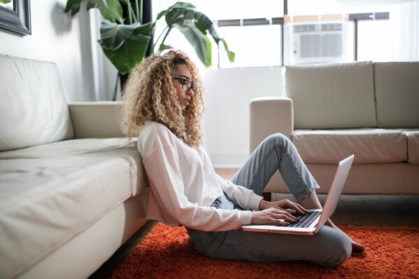 lady on a laptop