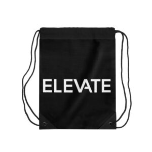 ELEVATE Black Drawstring Bag